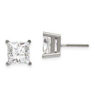 earrings moissanite prong brilliant basket square gold threaded 5mm versil 14k karat mm true light similar items