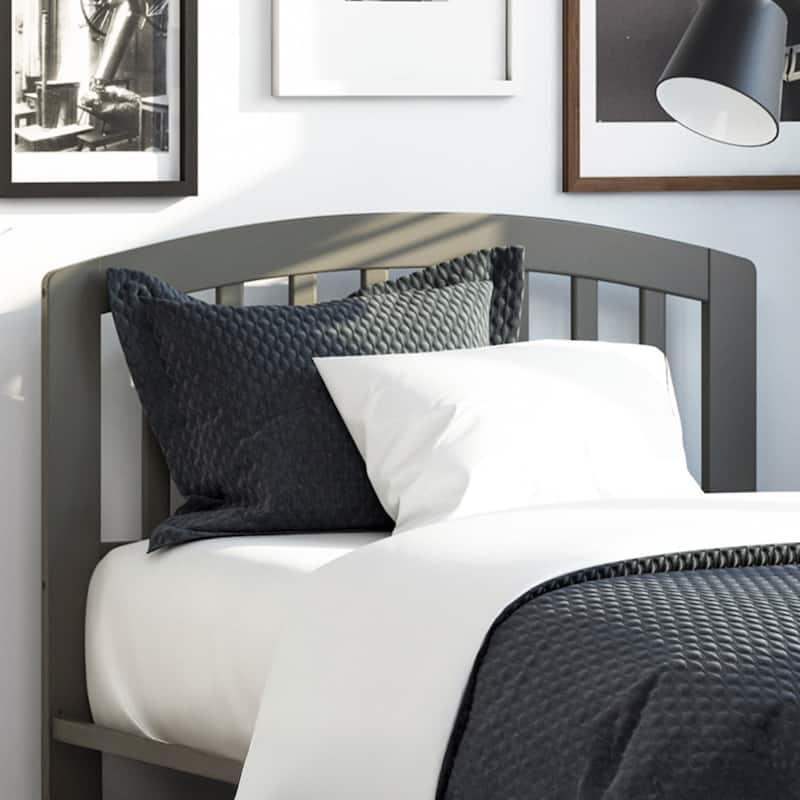 AFI Richmond Headboard with Attachable Charger - Grey - Twin