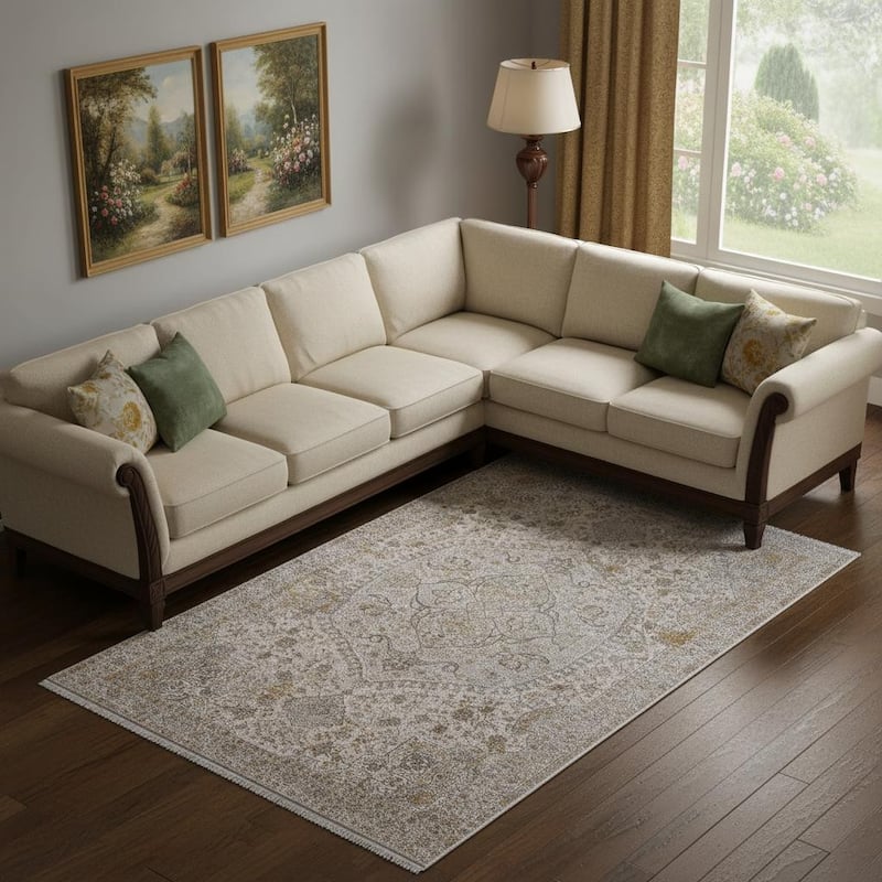 HomeRoots Oriental Traditional Rectangle Area Rug - 6' X 9'