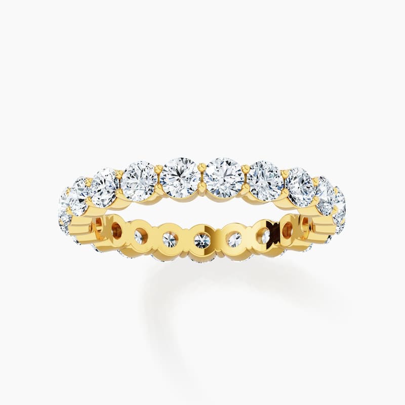 Auriya 14k Gold Round Lab Grown Diamond Eternity Band 2.00 - 7.00 ct. tw. (F-G, VS)