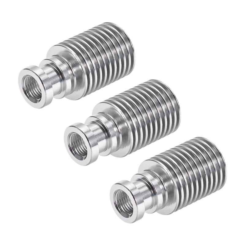 Heatsink for 3D Printers Fit for 1.75mm or 3.00mm Filament - Silver 3PCS