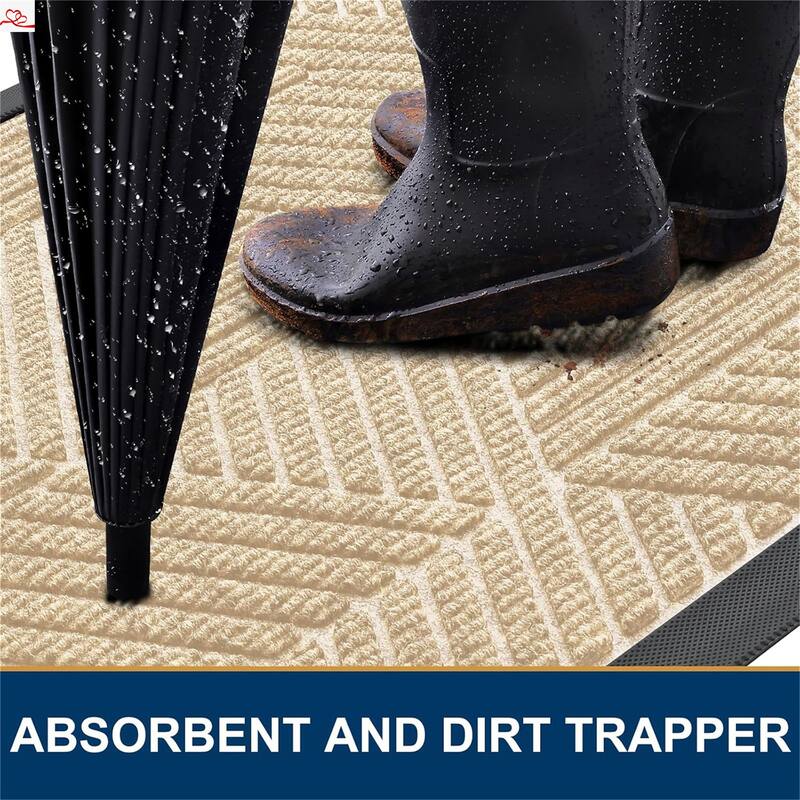 2 pack Welcome Floor Mats for Indoor Outdoor Entry