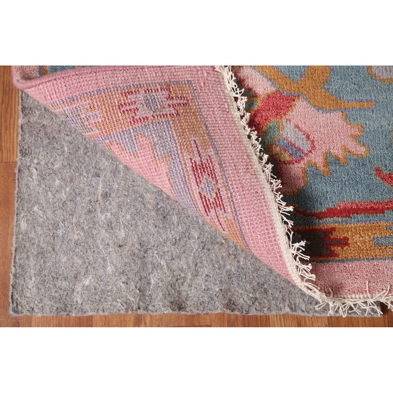 Pink Oushak Oriental Area Rug Handmade Wool Carpet - 8'5"x 10'2"