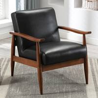 Puckman Accent Chair Modern Leather Upholstery Overstock 29797177