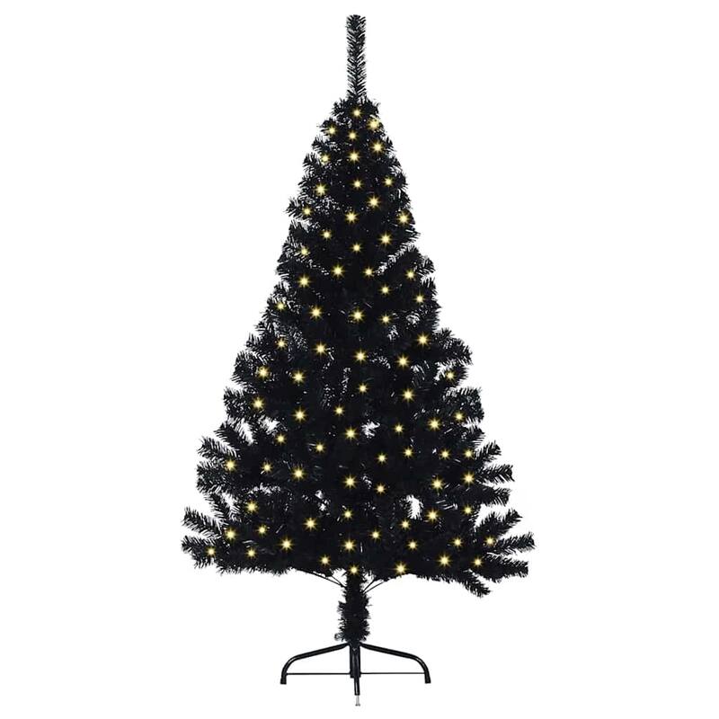 vidaXL Artificial Pre-lit Christmas Tree Pink in PVC - 59.06 in