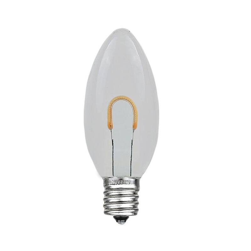 25 Pack C9 LED Outdoor Christmas Replacement Bulbs, Warm White, C9/E17 Base