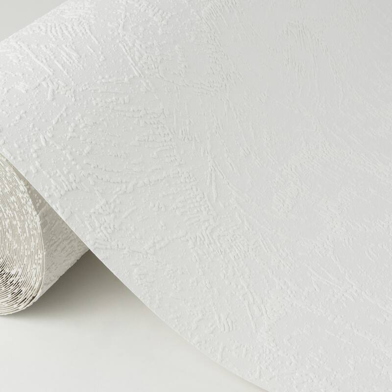 Brewster Gustave White Plaster Paintable Wallpaper - 396in x 20.9in x 0.025in