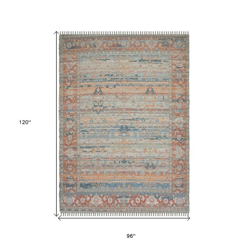 HomeRoots Oriental Transitional Rectangle Area Rug