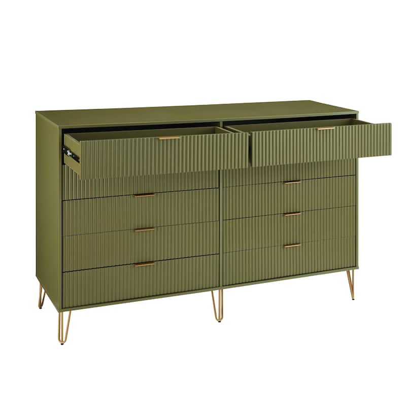 Manhattan Comfort 3-Piece Dumbo Modern Multi Dresser Nighstand Set