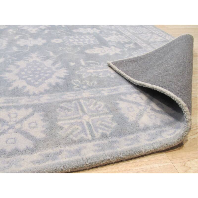 Gray Traditional Oriental Overdyed Area Rug - Timeless Elegance and Modern Sophistication
