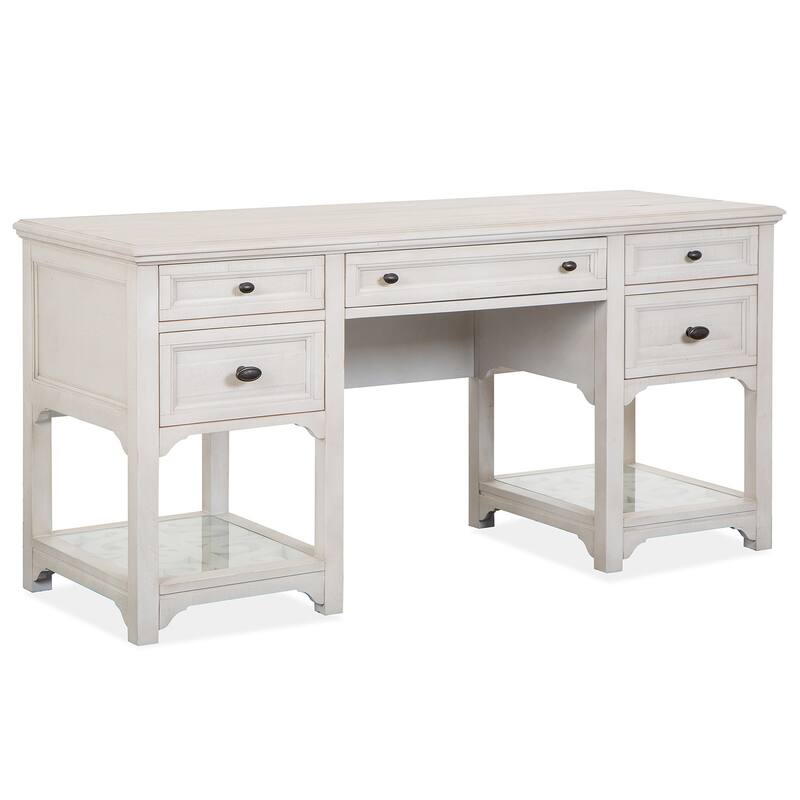 Magnussen Home Bronwyn Alabaster Desk With Hutch