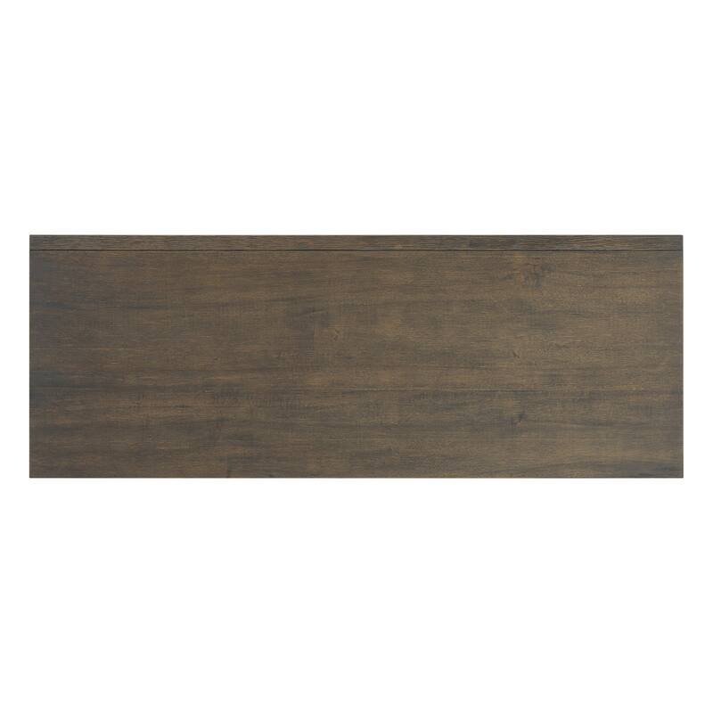 47.25"Sideboard with Pine Veneer and 2 Doors, Retro Buffet with Adjustable Feet, Wooden Storage Cabinet with Metal Handles