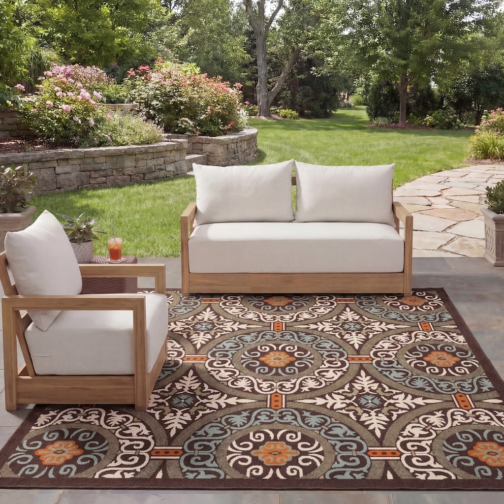 SAFAVIEH Veranda Torunn Indoor/ Outdoor Waterproof Patio Backyard Rug