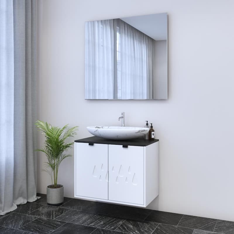 Teardrop 2D 80 Floating Bathroom Vanity (32" Width)