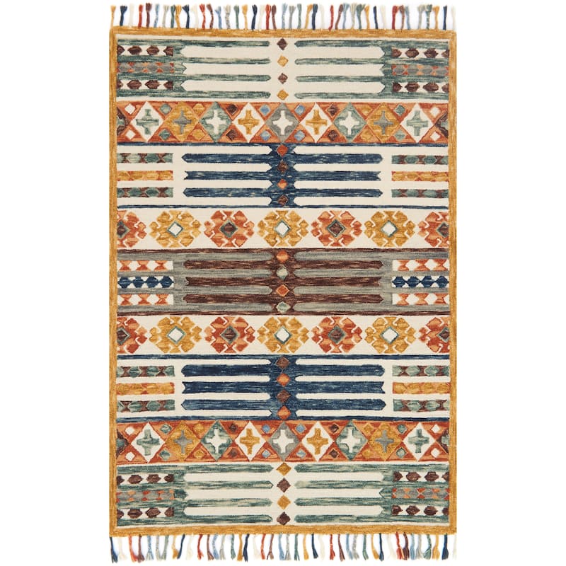 Alexander Home Santa-Fe Boho Hand-Hooked Wool Rug