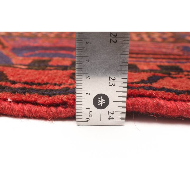 ECARPETGALLERY Hand-knotted Andelz Dark Red Wool Rug - 3'10 x 8'4