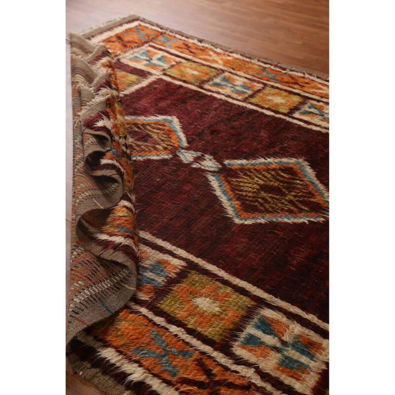 Tribal Geometric Moroccan Berber Area Rug Hand-knotted Wool Carpet - 6'4" x 10'3"
