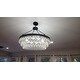 Celeste Glass Crystal Black Chandelier, semi flush or hang by chain 1 of 2 uploaded by a customer
