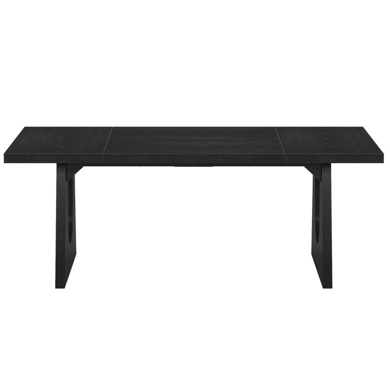 Oak Large Dining Table Wood Rectangular Kitchen Table for Dining Room
