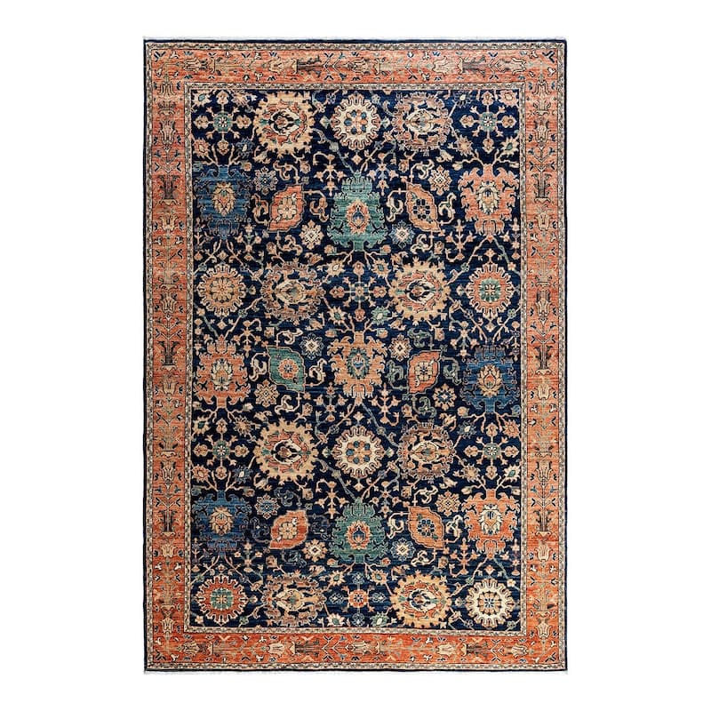 Serapi One-of-a-Kind Hand-Knotted Area Rug - Blue, 6' 2" x 9' 1" - 6' 2" x 9' 1"