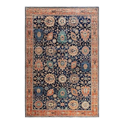 Serapi One-of-a-Kind Hand-Knotted Area Rug - Blue, 6' 2" x 9' 1" - 6' 2" x 9' 1"