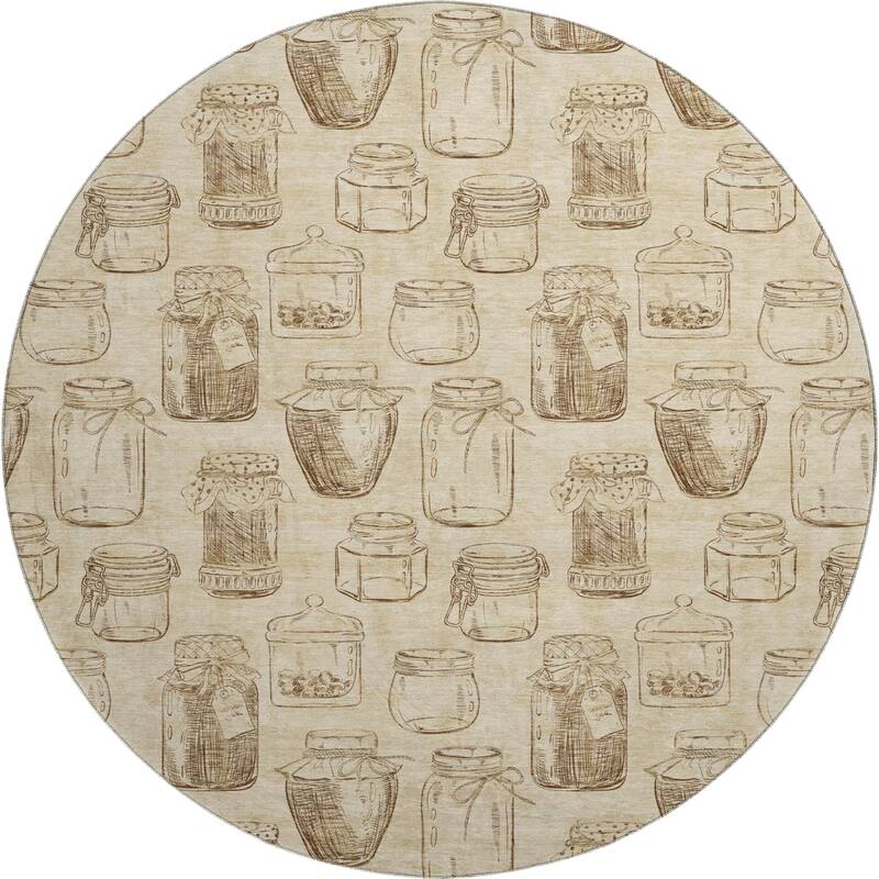 Premium Washable Super Soft Farmhouse Jars Mayfield Rug