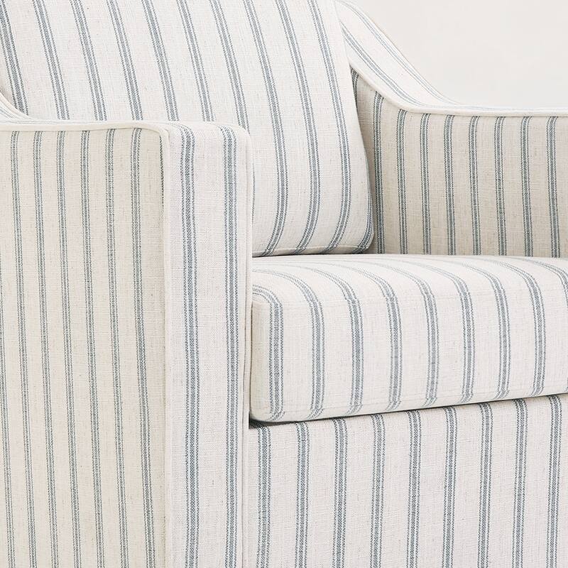 30" W Modern Accent Swivel Chair Comfy Upholstered Armchair