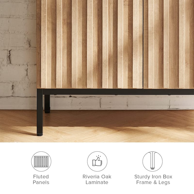 Mopio Norwin Modern Industrial 2-Door Cabinet