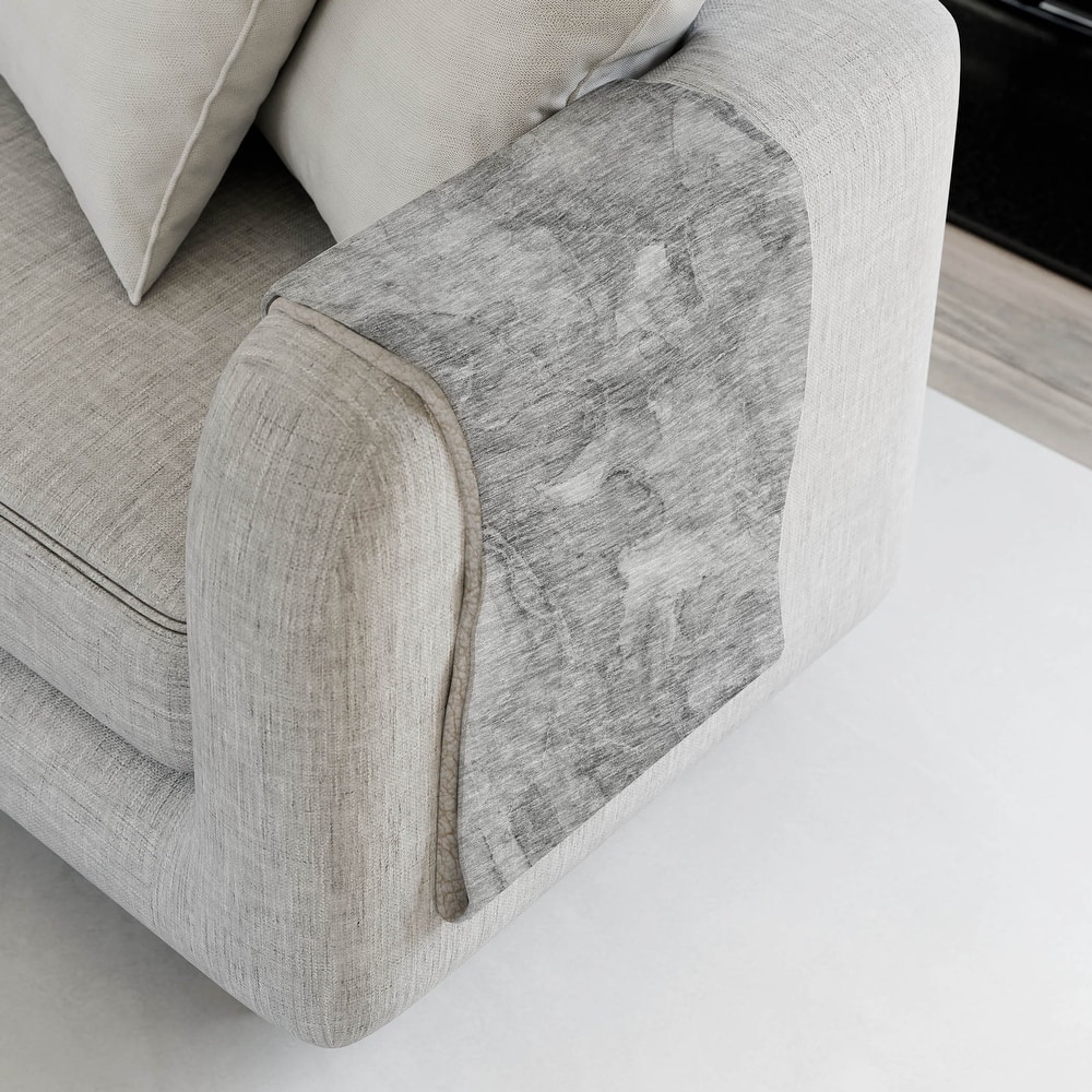 Premium Machine Washable Abstract Contemporary Sherpa Throw Blanket