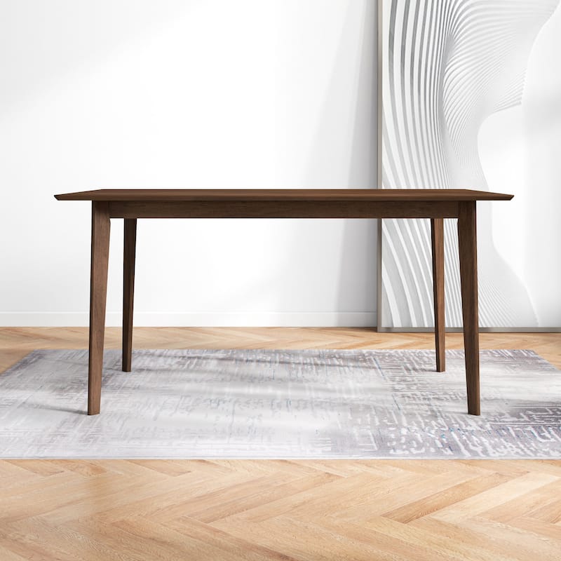 GDFStudio - Carlos Modern Solid Wood 60" Dining Table with Beveled Edges