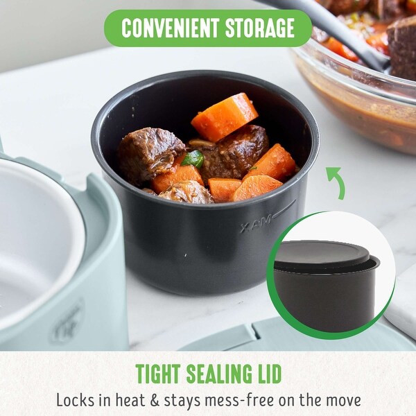 GreenLife 20oz Electric Lunch Box Food Warmer, PFAS & PFOA-Free