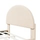 preview thumbnail 8 of 28, Full Size Velvet Upholstered Platform Bed with Classic Semi-circle Shaped Headboard and Mental Legs for Kids Teens Adults