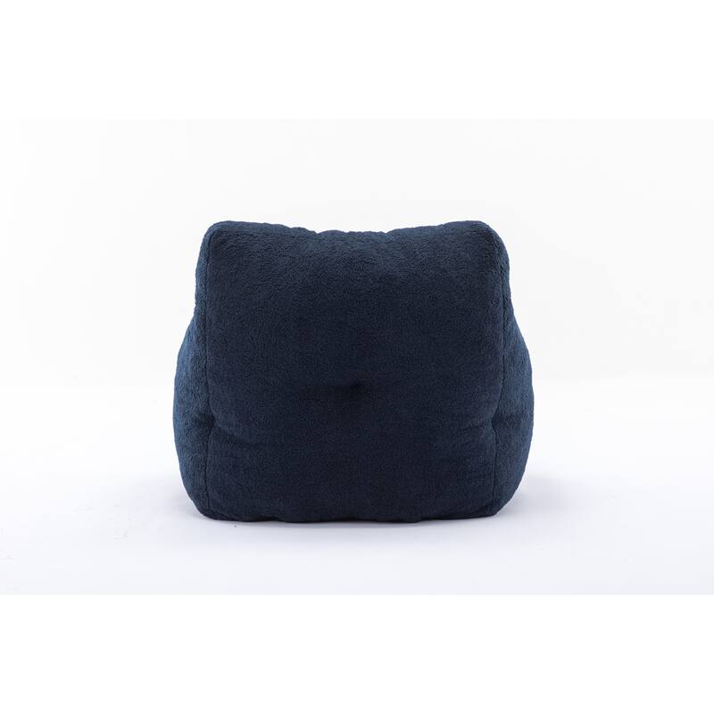 Tufted Deep Seat Bean Bag Chair, High-Density Foam Filler Lazy Floor Sofa, Single Sofa Chair with Curved Armrests