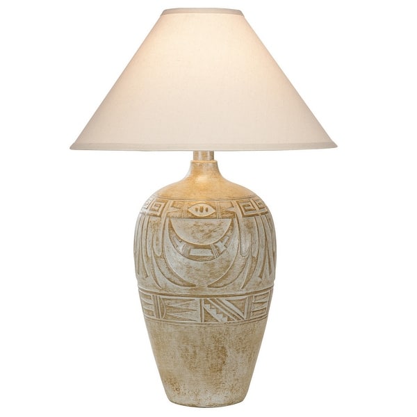 Iva 29 Inch Table Lamp, Rounded Curved Base, Crisp Whitewashed Hydrocal ...