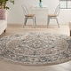preview thumbnail 30 of 78, Nourison Concerto Traditional Persian Medallion Area Rug 7'10" Round - Beige/Grey