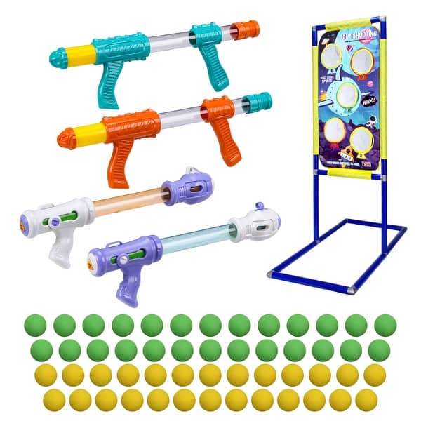 Shooting Game Toy for 6 7 8 9 10+ Years Kids, 4pk Foam Ball Popper Air Guns On Sale Bed Bath