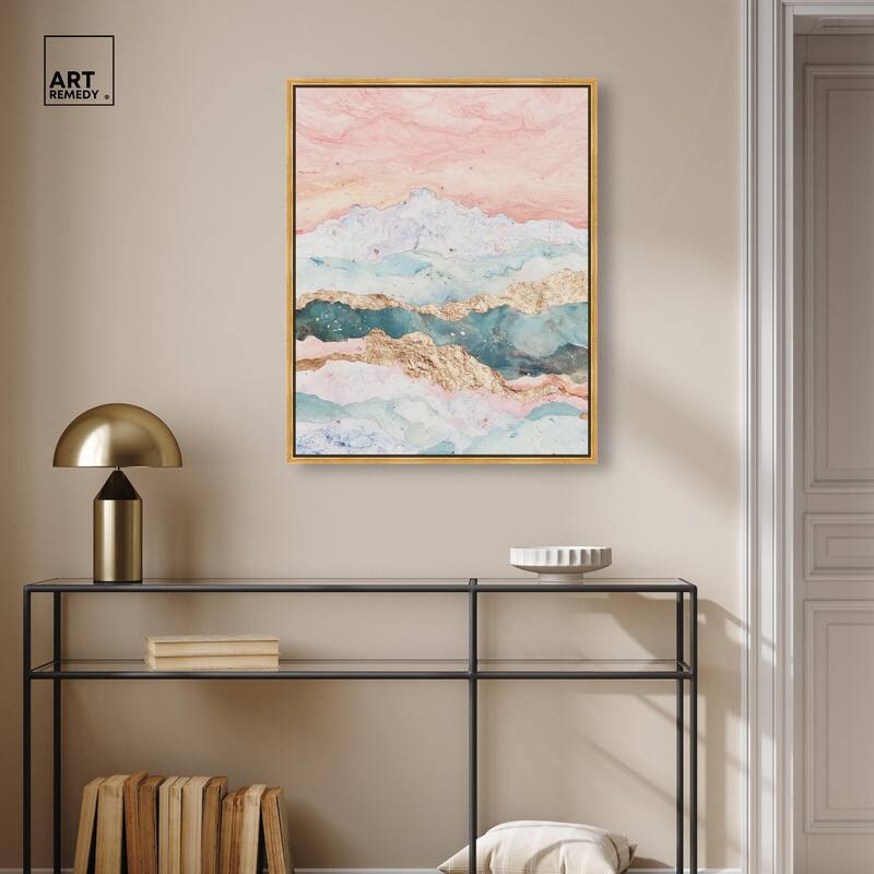Rose Quartz Ridge Canvas by Art Remedy