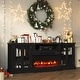 preview thumbnail 14 of 52, 98" Farmhouse TV Stand with 36" Fireplace for TVs up to 100"
