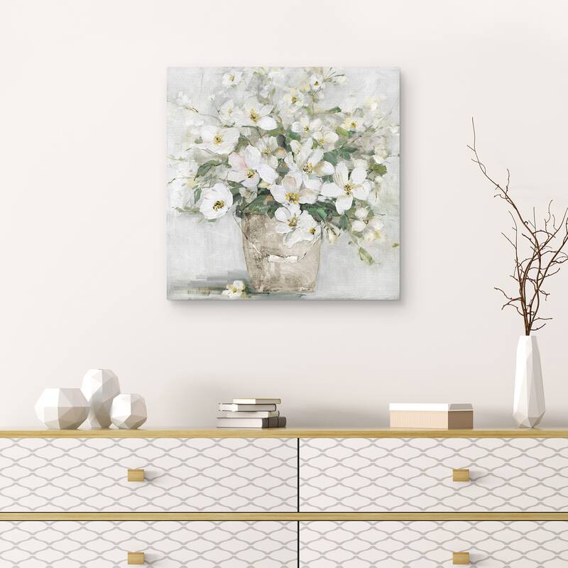 Spring Cottage Blooms II by Sally Swatland Canvas Art Print