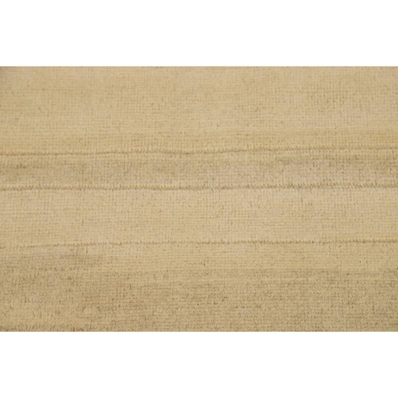 Striped Modern Gabbeh Oriental Foyer Rug Handmade Wool Carpet - 3'3"x 4'11"