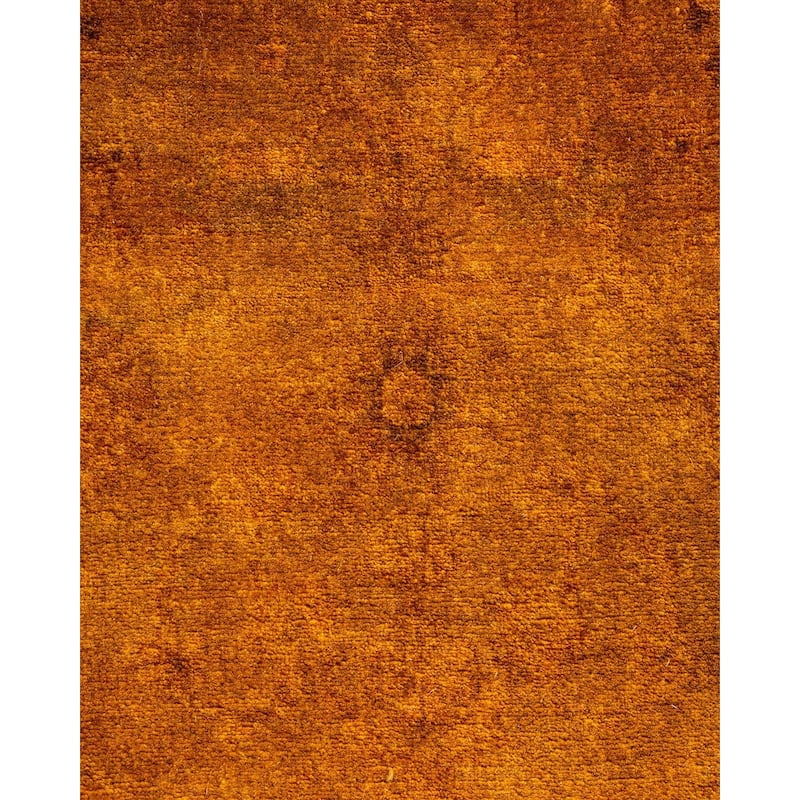 Overton Hand Knotted Wool Vintage Inspired Modern Contemporary Overdyed Gold Area Rug - 3' 1" x 5' 1"