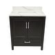 preview thumbnail 32 of 146, Nevado 37" Bathroom Vanity with Cultured Marble Vanity Top Sink in White with White Basin Brown - Calacatta White