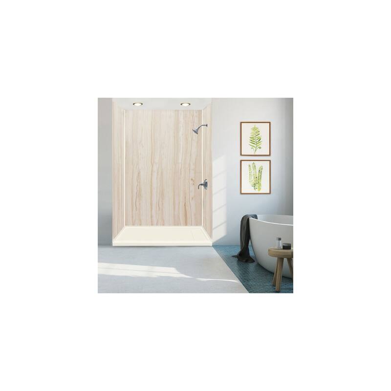 Transolid Linear 60" x 32" Alcove Shower Base with Right Hand Drain - 60" x 32" - 60" x 32"