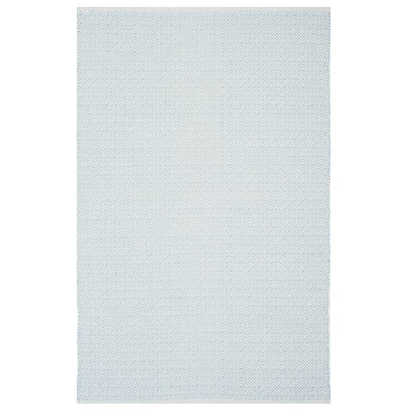 SAFAVIEH Montauk Bonita Handmade Cotton Area Rug - 4' x 6' - Ivory/Light Blue