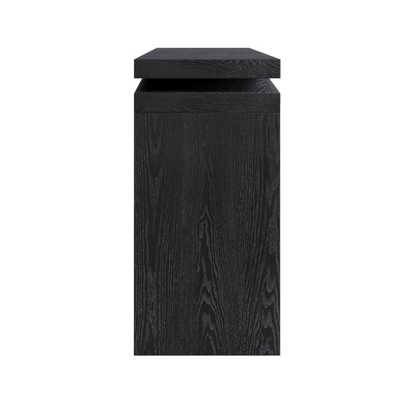 65" Farmhouse Solid Wood Veneer Console Table for Living Room