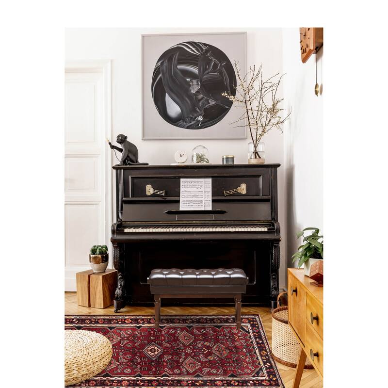 ECARPETGALLERY Hand-knotted Andelz Dark Red Wool Rug - 3'11 x 6'7