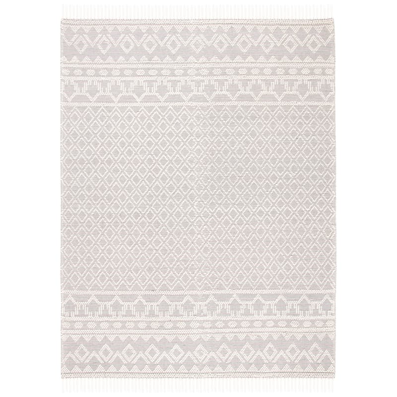 SAFAVIEH, Handmade Natura Vasilka Stripe Wool Rug