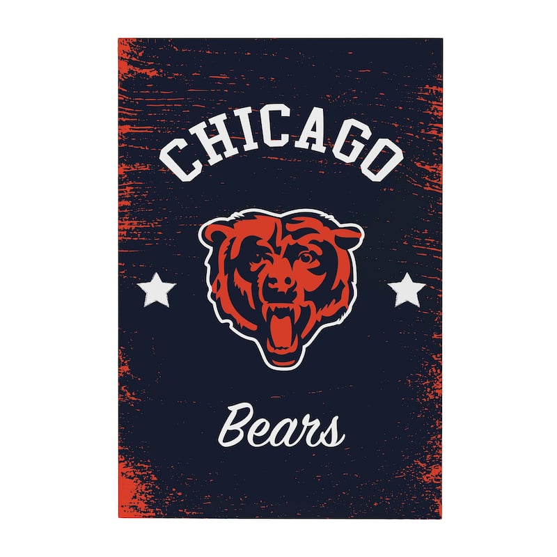 Chicago Bears Wooden Door Decor Wall Sign - Multi-Color - 16 x 24