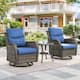 Option Grey Wicker / Blue Cushion