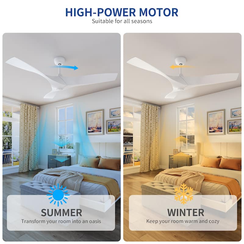 Moasis 52" 3-Blade Smart Ceiling Fan